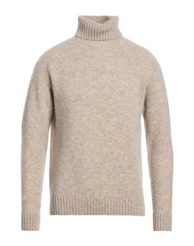 Messagerie Man Turtleneck Beige Size L Virgin Wool In Neutral