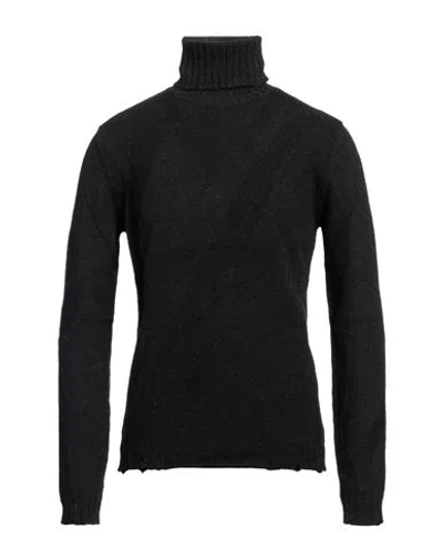 Messagerie Man Turtleneck Black Size 42 Alpaca Wool, Polyamide, Merino Wool