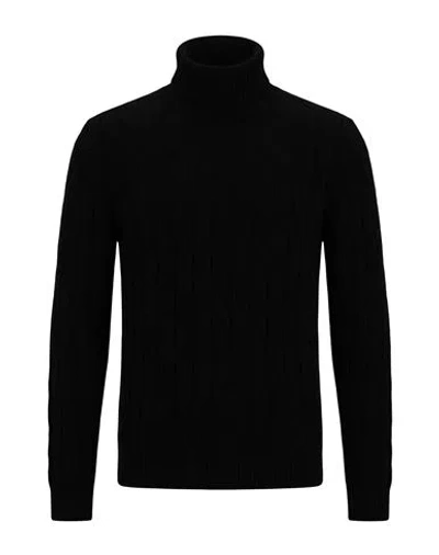 Messagerie Man Turtleneck Black Size L Virgin Wool