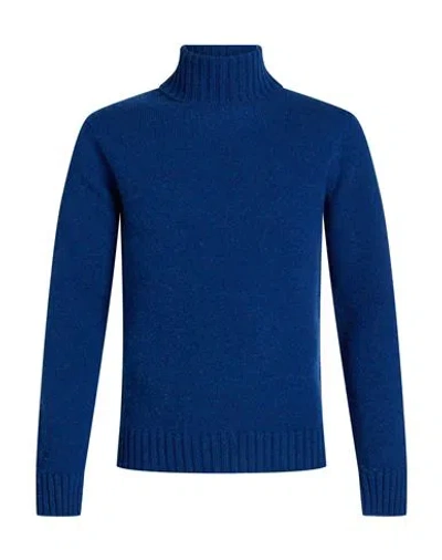 Messagerie Man Turtleneck Bright Blue Size S Wool