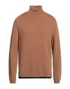 Messagerie Man Turtleneck Brown Size 42 Virgin Wool, Viscose, Nylon, Cashmere In Brown