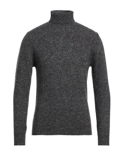 Messagerie Man Turtleneck Charcoal Size Xxl Wool, Recycled Polyamide, Silk In Grey
