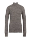 Messagerie Man Turtleneck Grey Size 38 Polyamide, Cotton, Baby Alpaca Wool, Polyester, Wool In Grey