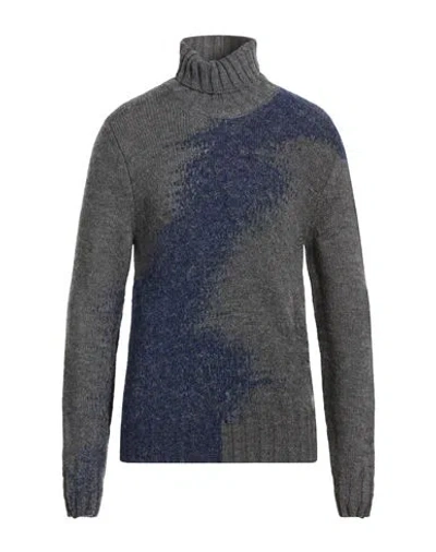 Messagerie Man Turtleneck Grey Size 40 Baby Alpaca Wool, Polyamide, Wool In Multi