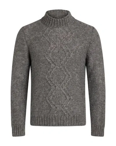 Messagerie Man Turtleneck Grey Size S Alpaca Wool, Polyester In Gray