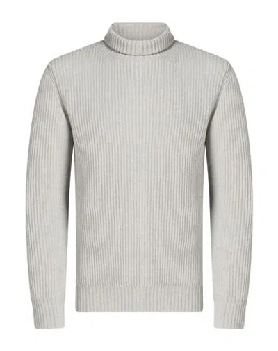 Messagerie Man Turtleneck Light Grey Size L Wool In Gray