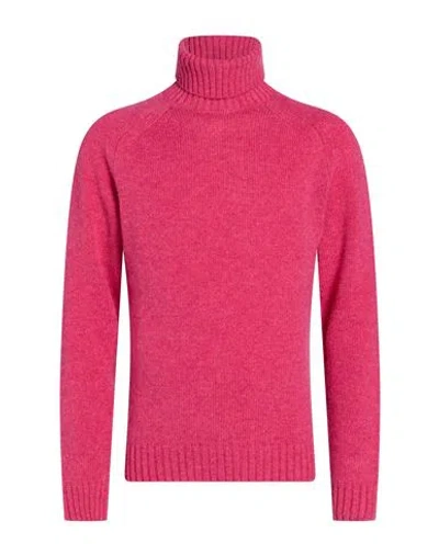 Messagerie Man Turtleneck Magenta Size L Wool In Purple