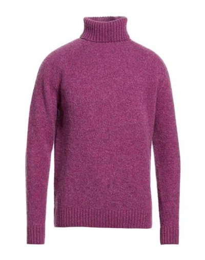 Messagerie Man Turtleneck Mauve Size L Virgin Wool In Purple