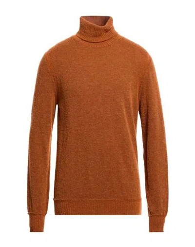 Messagerie Man Turtleneck Orange Size 40 Baby Alpaca Wool, Polyamide, Wool