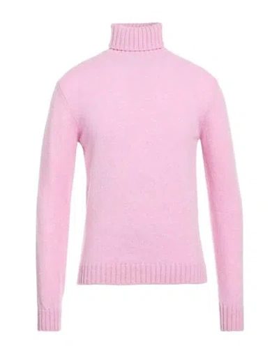 Messagerie Man Turtleneck Pink Size M Wool