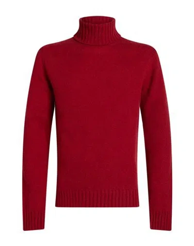 Messagerie Man Turtleneck Red Size S Wool In Burgundy