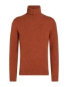 Messagerie Man Turtleneck Rust Size L Wool In Red