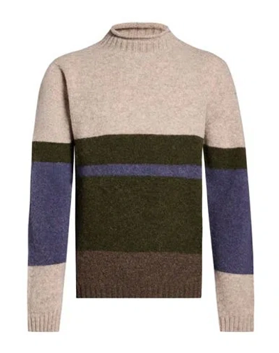 Messagerie Man Turtleneck Taupe Size S Virgin Wool In Gray