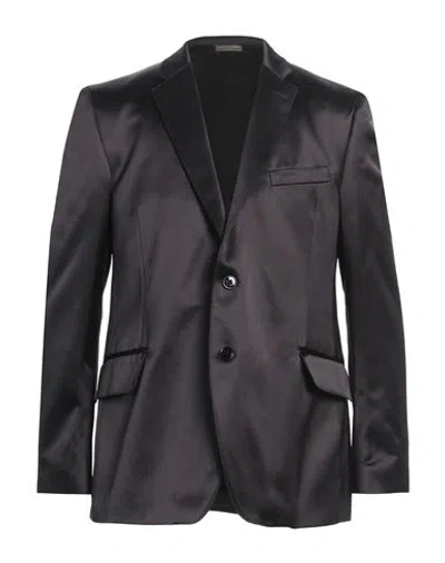 Messagerie Patrizio Piscaglia Man Blazer Black Size 44 Cotton, Metallic Fiber