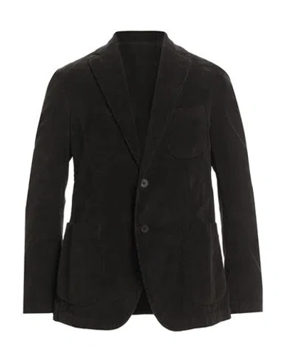 Messagerie Patrizio Piscaglia Man Blazer Dark Brown Size 40 Cotton, Elastane