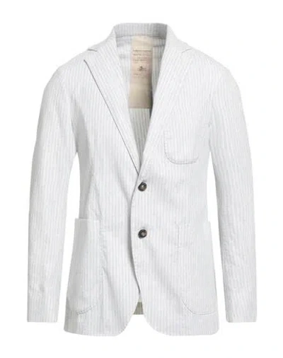 Messagerie Patrizio Piscaglia Man Blazer Light Grey Size 40 Polyester, Cotton In Gray