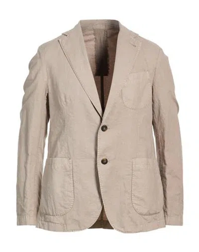 Messagerie Patrizio Piscaglia Man Blazer Taupe Size 38 Cotton, Hemp In Neutral