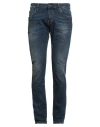 Messagerie Man Denim Pants Blue Size 32 Cotton, Elastane
