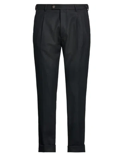 Messagerie Patrizio Piscaglia Man Pants Black Size 36 Wool, Polyester In Blue