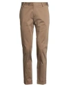 Messagerie Patrizio Piscaglia Man Pants Camel Size 30 Cotton, Elastane In Brown