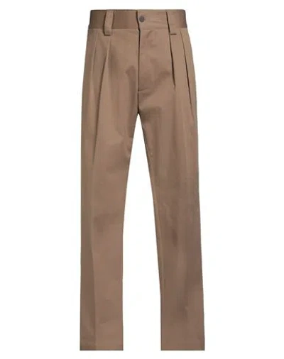 Messagerie Patrizio Piscaglia Man Pants Camel Size 32 Cotton, Elastane In Sand