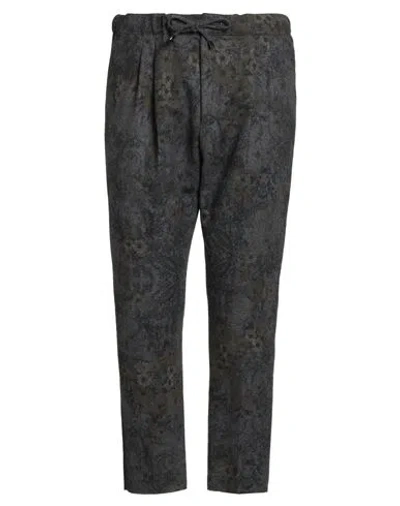 Messagerie Patrizio Piscaglia Man Pants Charcoal Size 36 Wool, Polyester In Gray
