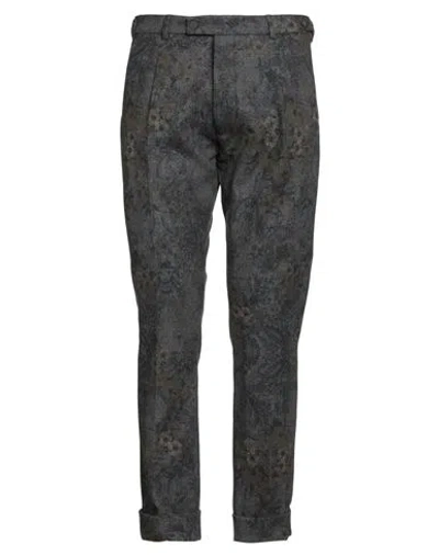 Messagerie Patrizio Piscaglia Man Pants Charcoal Size 38 Wool, Polyester In Gray