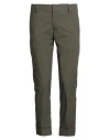 Messagerie Patrizio Piscaglia Man Pants Dark Green Size 28 Cotton, Elastane