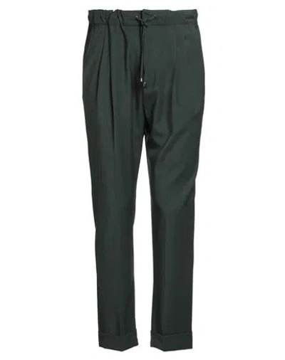 Messagerie Patrizio Piscaglia Man Pants Dark Green Size 30 Polyester, Wool, Elastane