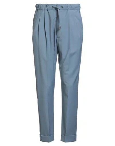 Messagerie Patrizio Piscaglia Man Pants Light Blue Size 30 Polyester, Wool, Elastane
