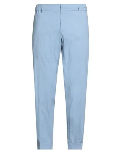 Messagerie Patrizio Piscaglia Man Pants Light Blue Size 36 Cotton, Elastane