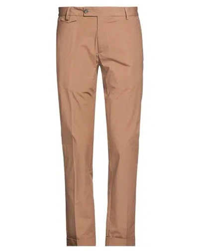 Messagerie Patrizio Piscaglia Man Pants Light Brown Size 32 Cotton, Elastane In Neutral