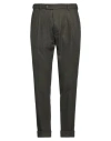 Messagerie Patrizio Piscaglia Man Pants Military Green Size 38 Wool, Polyester In Green