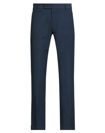 Messagerie Patrizio Piscaglia Man Pants Navy Size 32 Cotton, Linen, Polyester In Blue