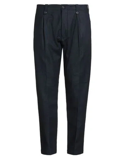 Messagerie Patrizio Piscaglia Man Pants Navy Size 34 Wool, Polyester, Cotton, Acrylic, Nylon In Blue