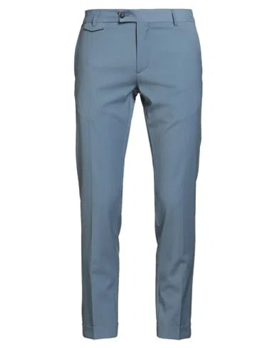 Messagerie Patrizio Piscaglia Man Pants Pastel Blue Size 36 Wool, Polyester, Elastane