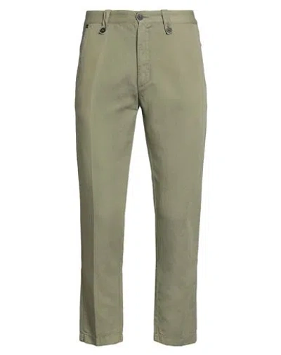 Messagerie Patrizio Piscaglia Man Pants Sage Green Size 32 Cotton, Linen, Lyocell