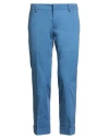 Messagerie Patrizio Piscaglia Man Pants Slate Blue Size 30 Cotton, Elastane In Blue