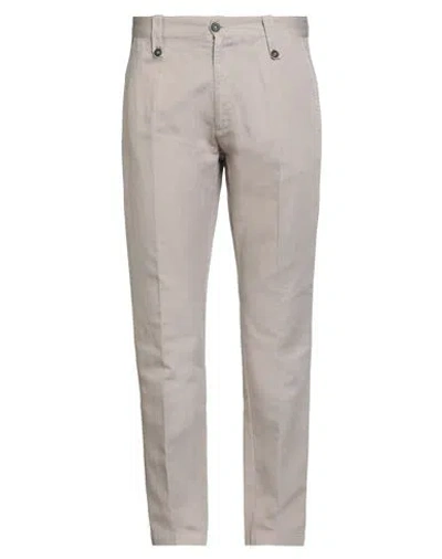 Messagerie Patrizio Piscaglia Man Pants Taupe Size 38 Cotton, Linen, Lyocell In Gray