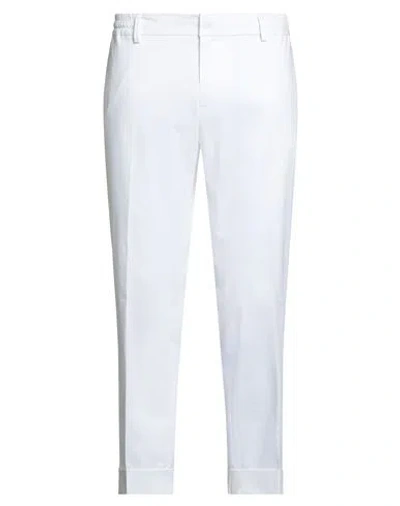 Messagerie Patrizio Piscaglia Man Pants White Size 36 Cotton, Elastane