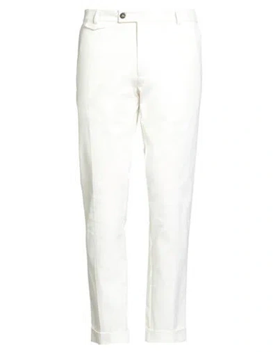 Messagerie Patrizio Piscaglia Man Pants White Size 36 Cotton, Elastane