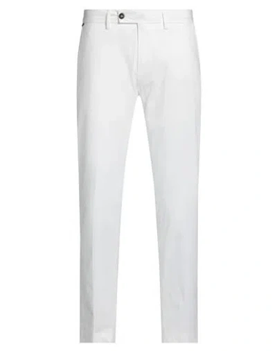 Messagerie Patrizio Piscaglia Man Pants White Size 38 Cotton, Elastane