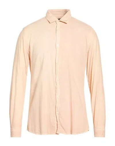 Messagerie Patrizio Piscaglia Man Shirt Apricot Size 16 Cotton In Pink