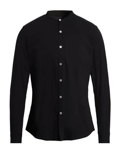Messagerie Patrizio Piscaglia Man Shirt Black Size 15 ¾ Cotton, Polyamide, Elastane