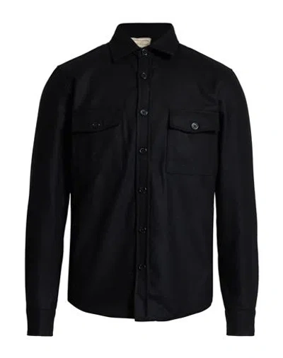 Messagerie Patrizio Piscaglia Man Shirt Black Size 16 Wool, Polyester