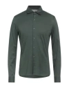 Messagerie Patrizio Piscaglia Man Shirt Dark Green Size L Mako Cotton In Animal Print