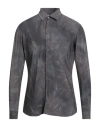 Messagerie Patrizio Piscaglia Man Shirt Grey Size 16 Viscose, Polyester