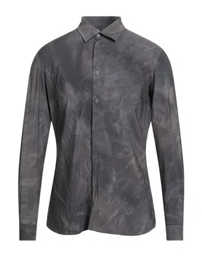Messagerie Patrizio Piscaglia Man Shirt Grey Size 16 Viscose, Polyester