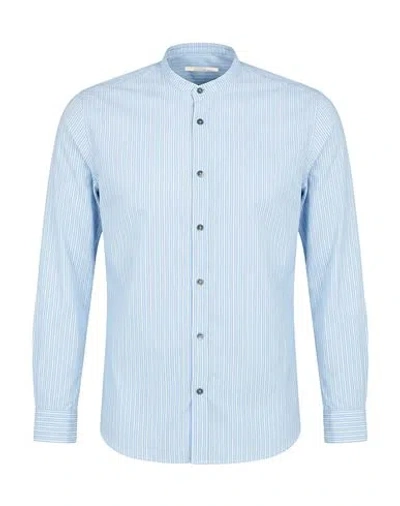 Messagerie Patrizio Piscaglia Man Shirt Light Blue Size 16 Viscose, Polyamide