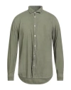 Messagerie Patrizio Piscaglia Man Shirt Military Green Size 16 Cotton